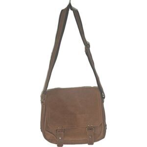 Brown Messenger Bag for Men Adjustable Shoulder Strap Geniune Leather